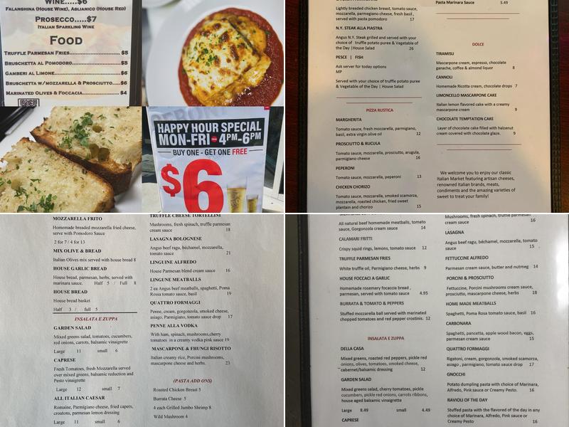 The All Italian Restaurant Menu