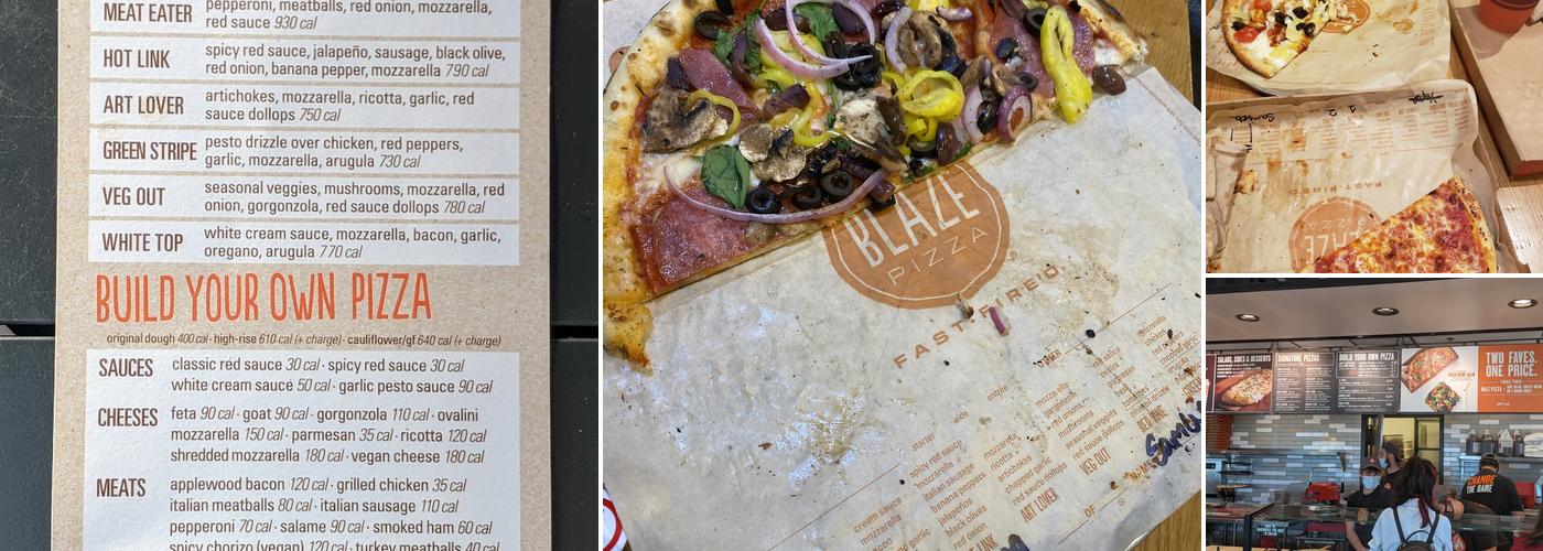 Blaze Pizza Menu
