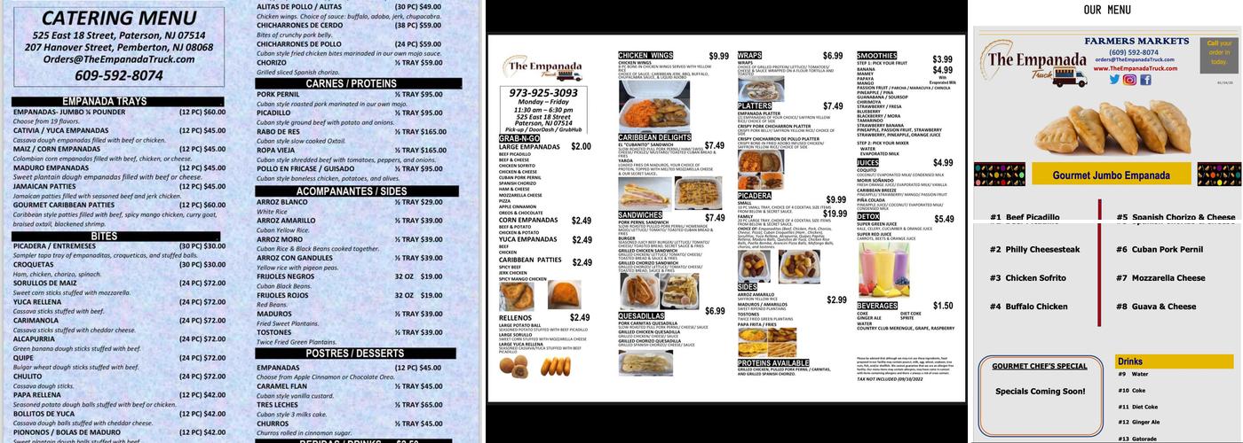 The Empanada Truck Menu