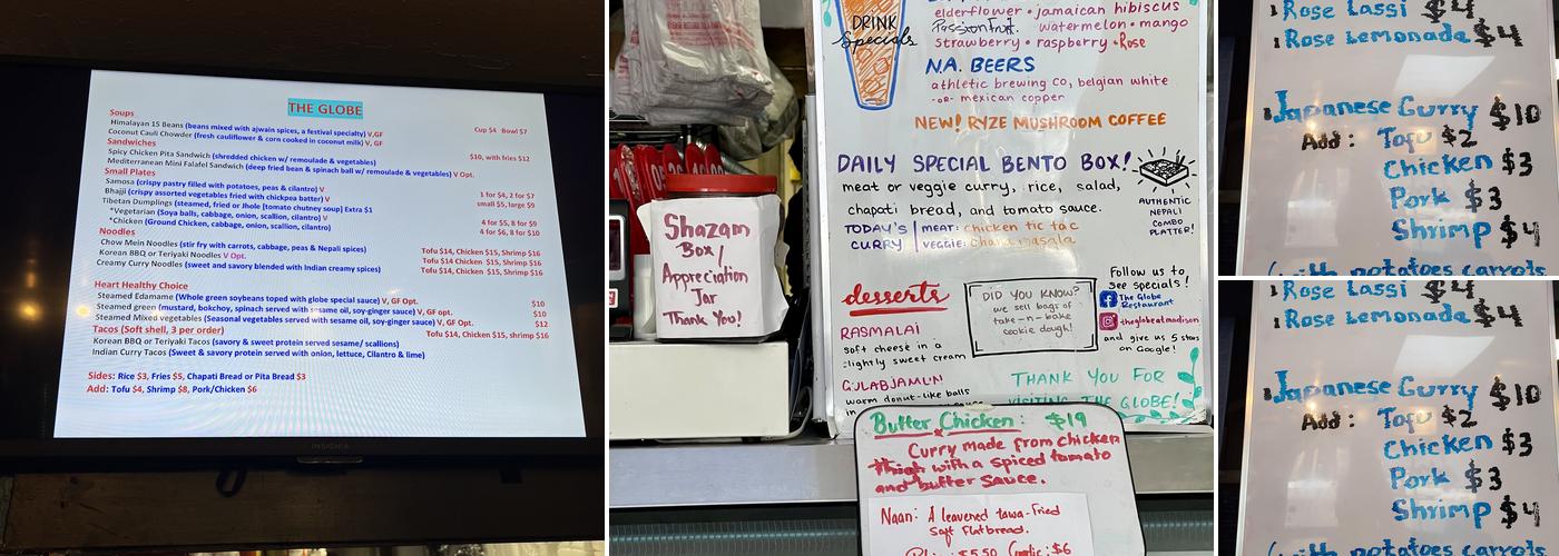 The Globe Menu