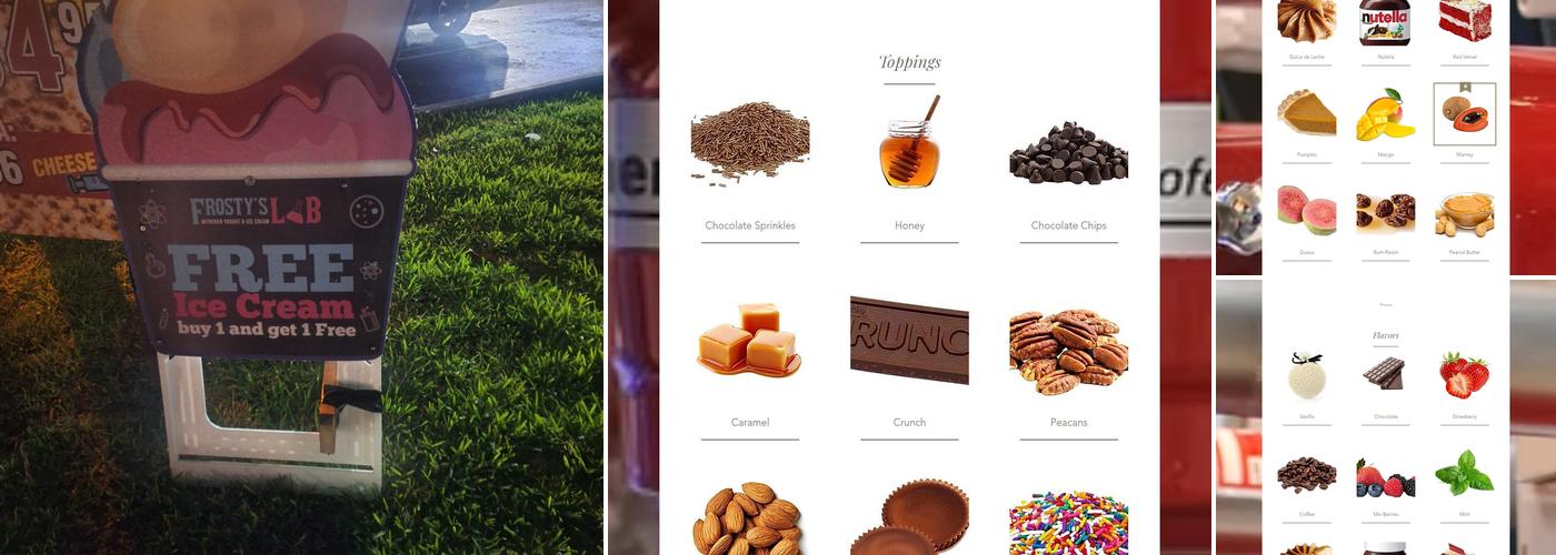 Frosty's Lab Nitrogen Yogurt & Ice Cream SunSet Menu