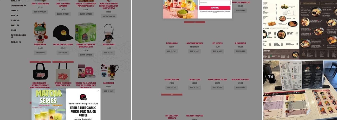 Token ramen & KungFu Tea Sarasota Menu