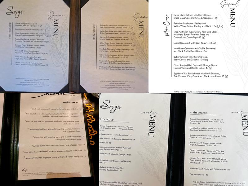 Sage Menu