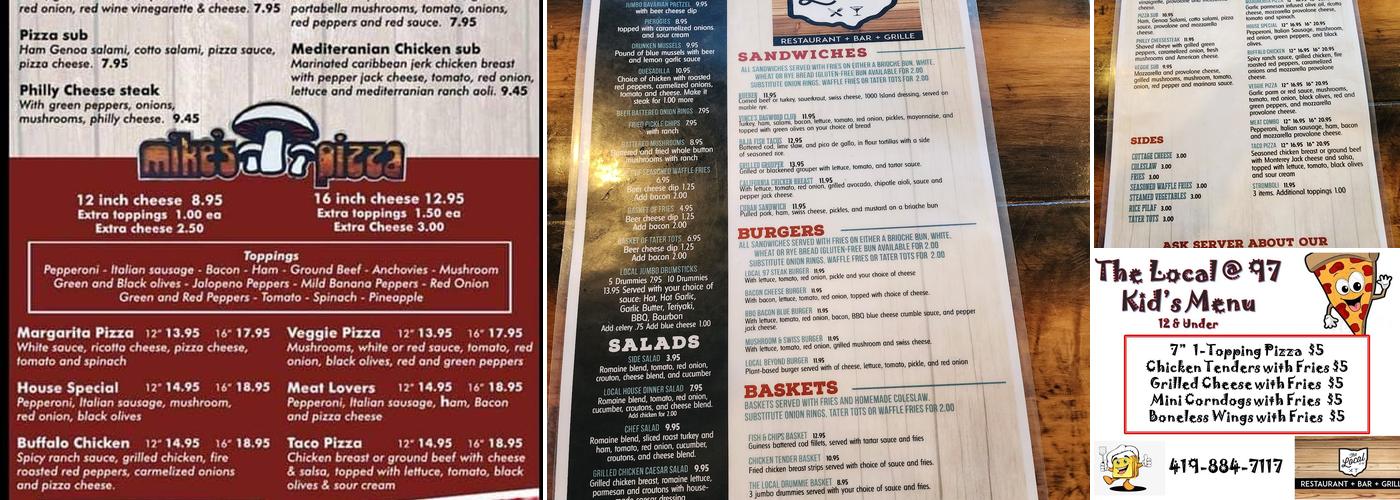 The Local At 97 Menu
