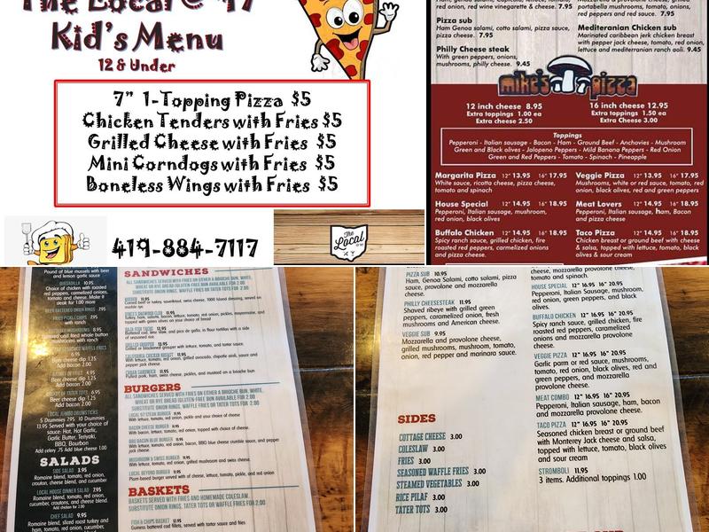 The Local At 97 Menu
