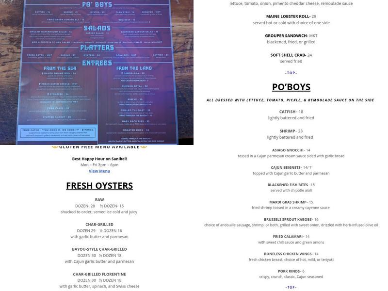 MudBugs Cajun Kitchen Menu