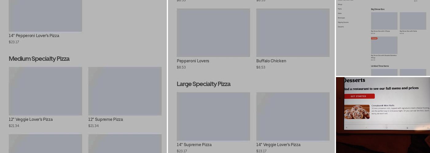 Pizza Hut Menu