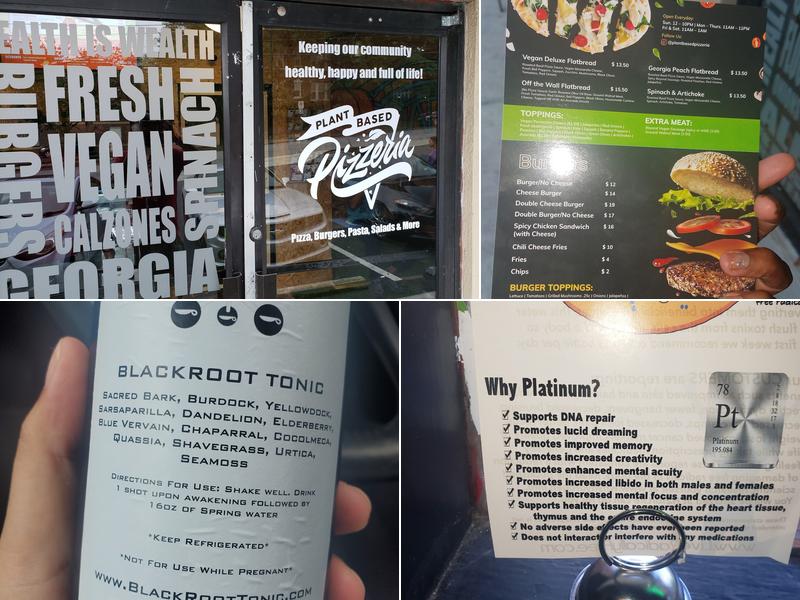 Plant Based Pizzeria Menu