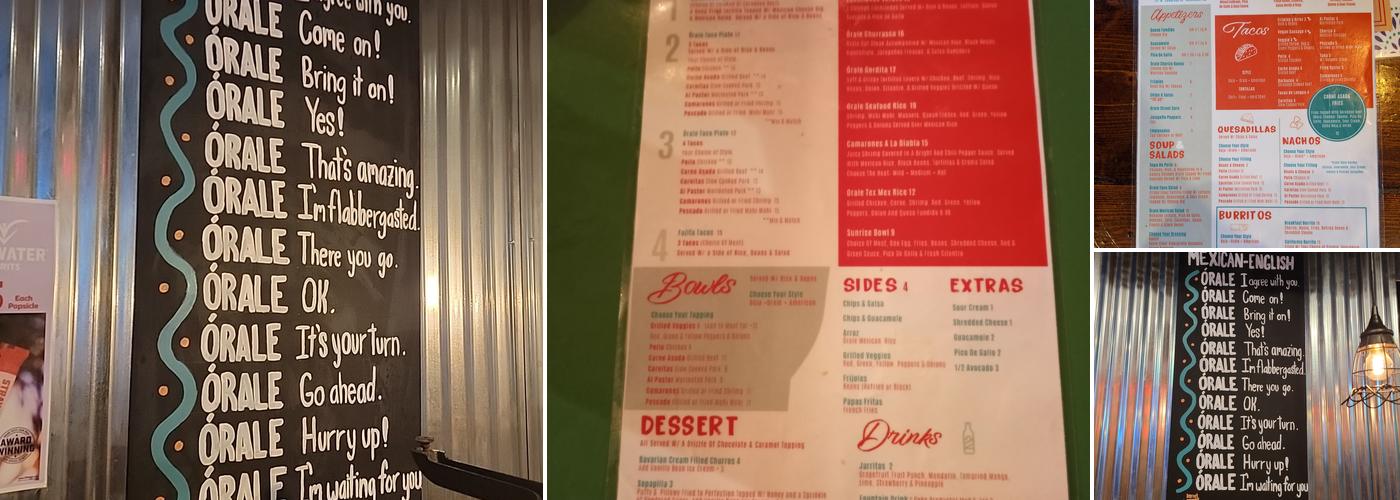 Orale Tacos + Menu
