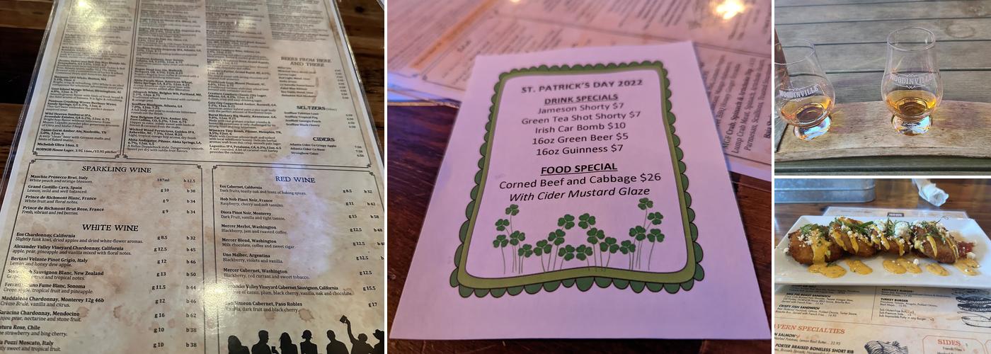 HOBNOB Neighborhood Tavern Menu
