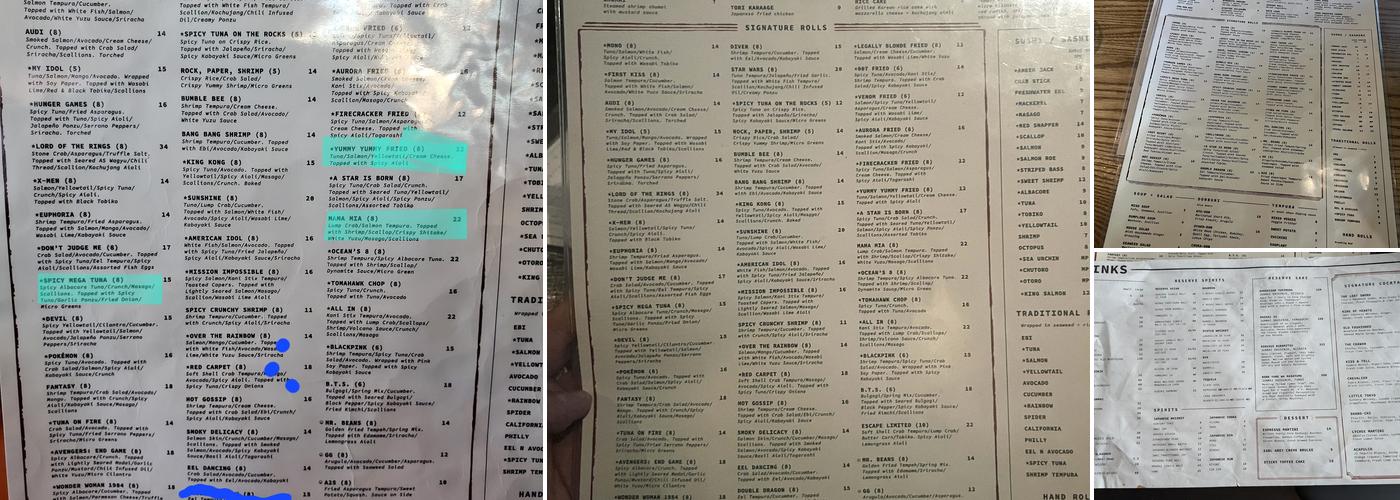 Fudo Menu