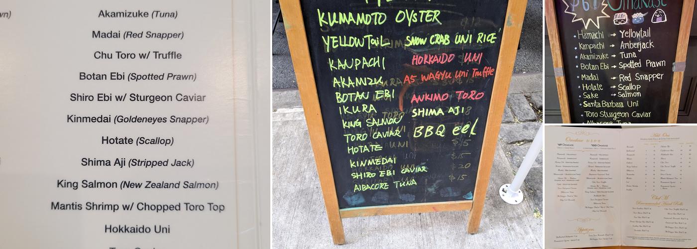 Sushi by M-East 5th st Menu