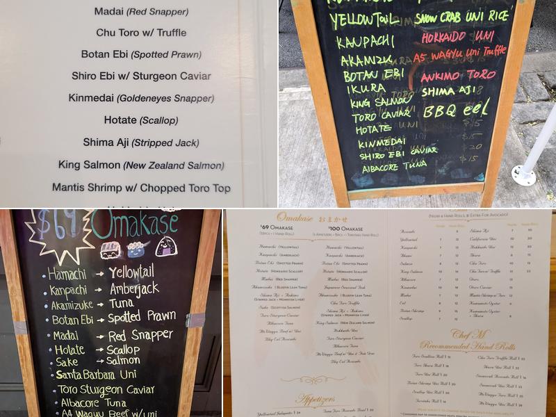 Sushi by M-East 5th st Menu