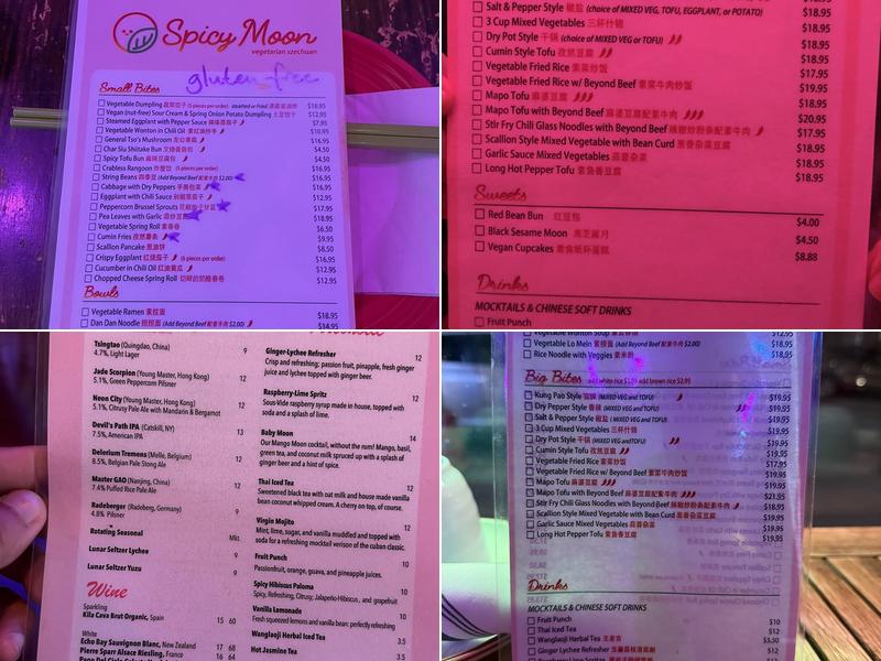 Spicy Moon - East Village Menu