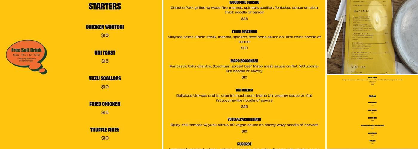Slurpeak Menu
