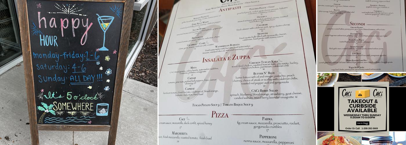 CACi Wood-Fired Grill Menu