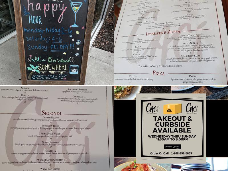 CACi Wood-Fired Grill Menu