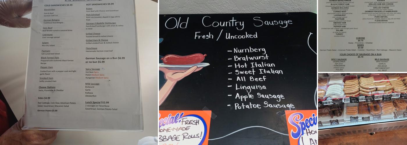 OLD COUNTRY SAUSAGE Menu