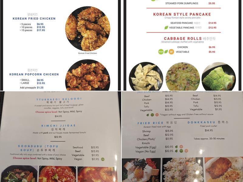 Seoul Mama Bloomington Menu