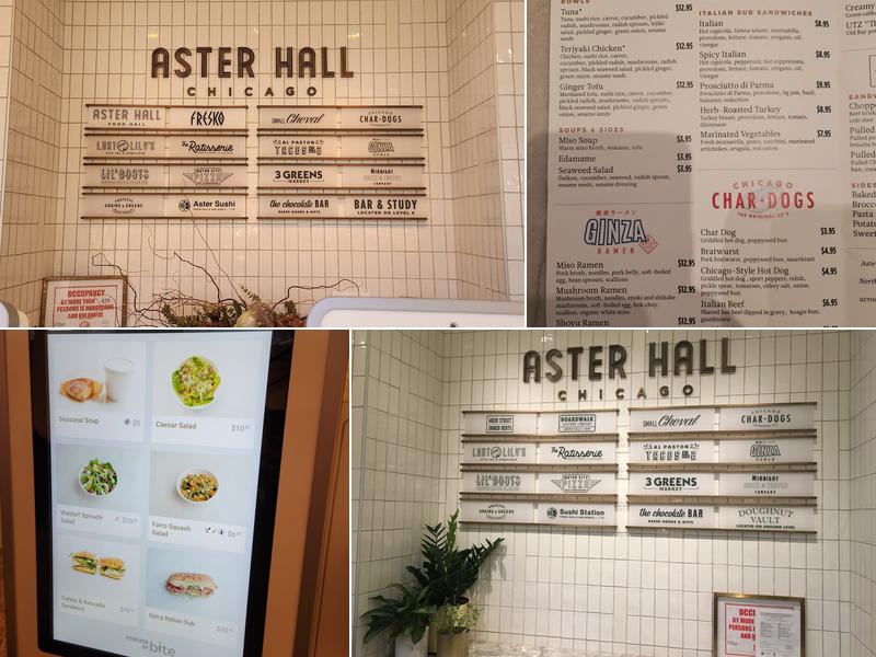 Aster Hall Menu