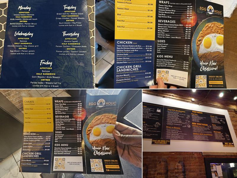 Eggholic - Indian Veg & Egg Street Food Menu