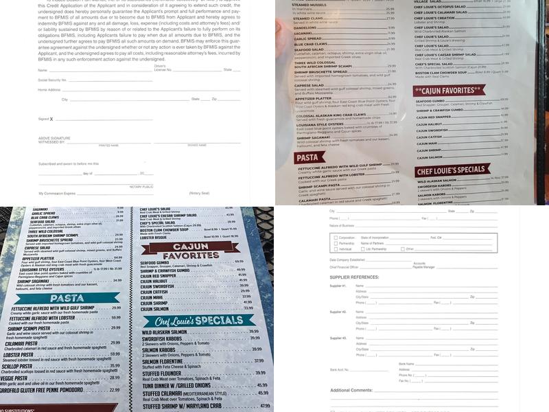 Boston Fish Market Menu