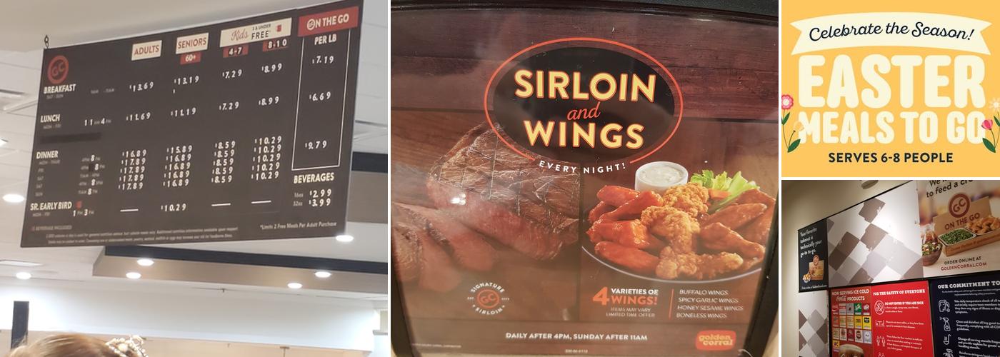 Golden Corral Buffet & Grill Menu