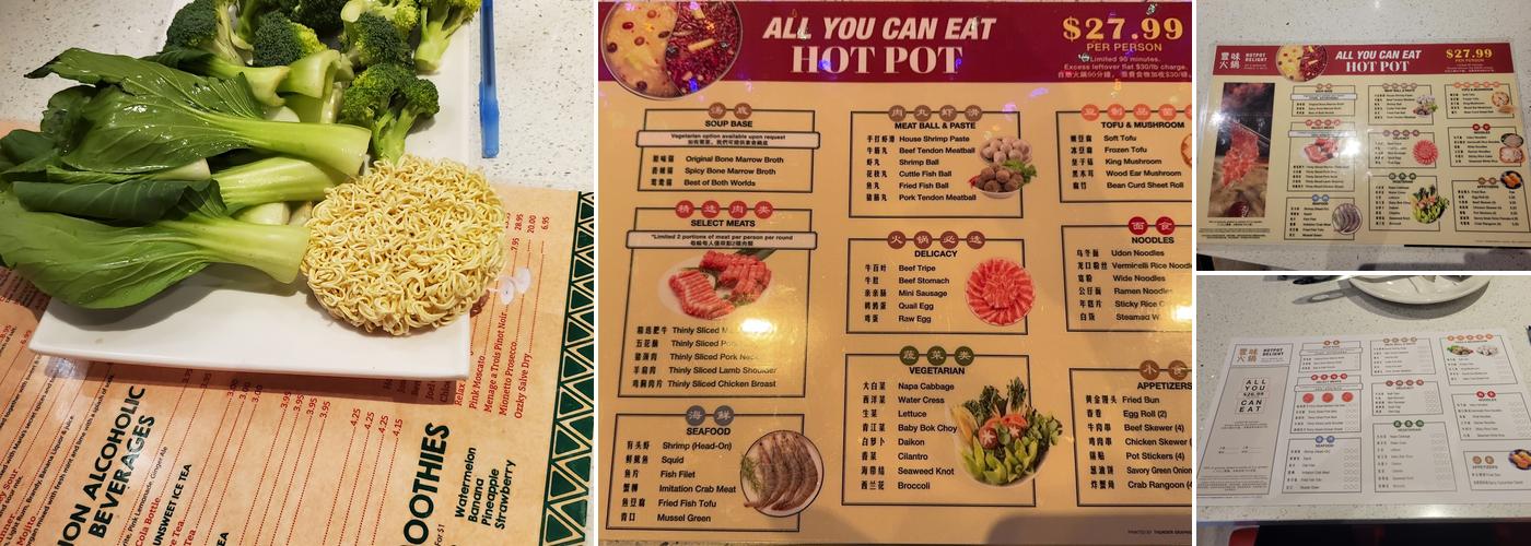 Hot Pot Delight Menu