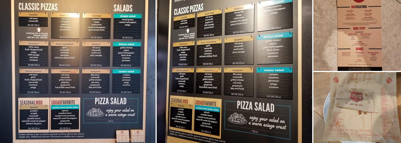 MOD Pizza Menu