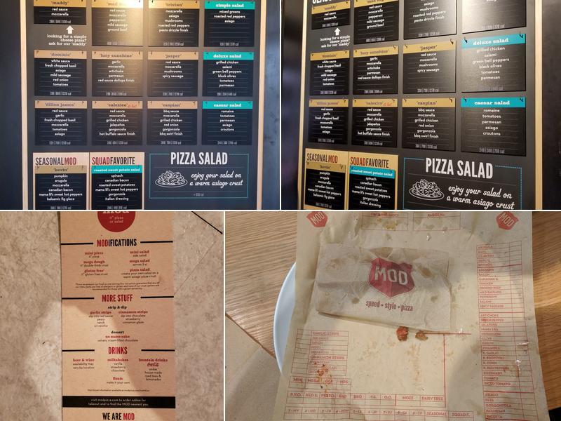 MOD Pizza Menu