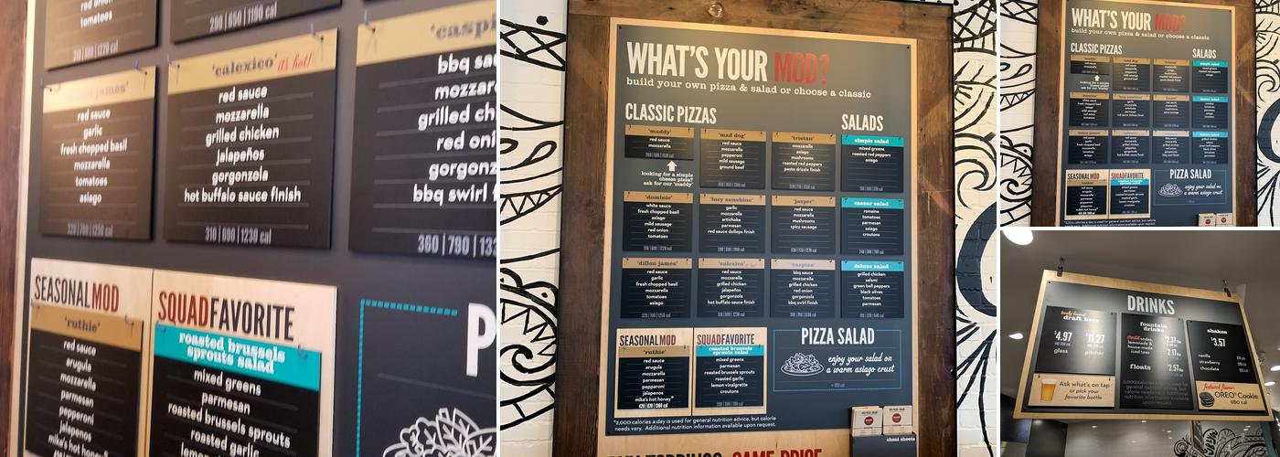 MOD Pizza Menu