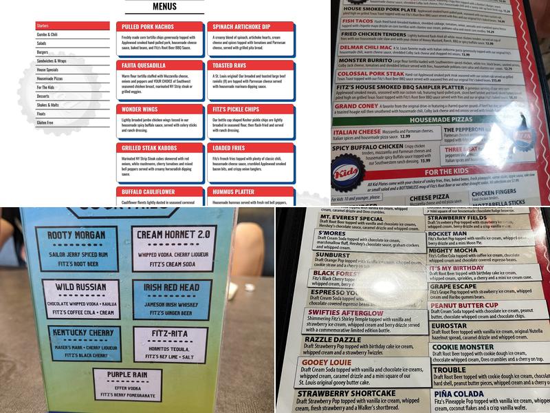 Fitz's Soco Menu