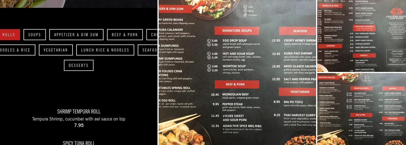 Lantern House Asian Bistro Menu