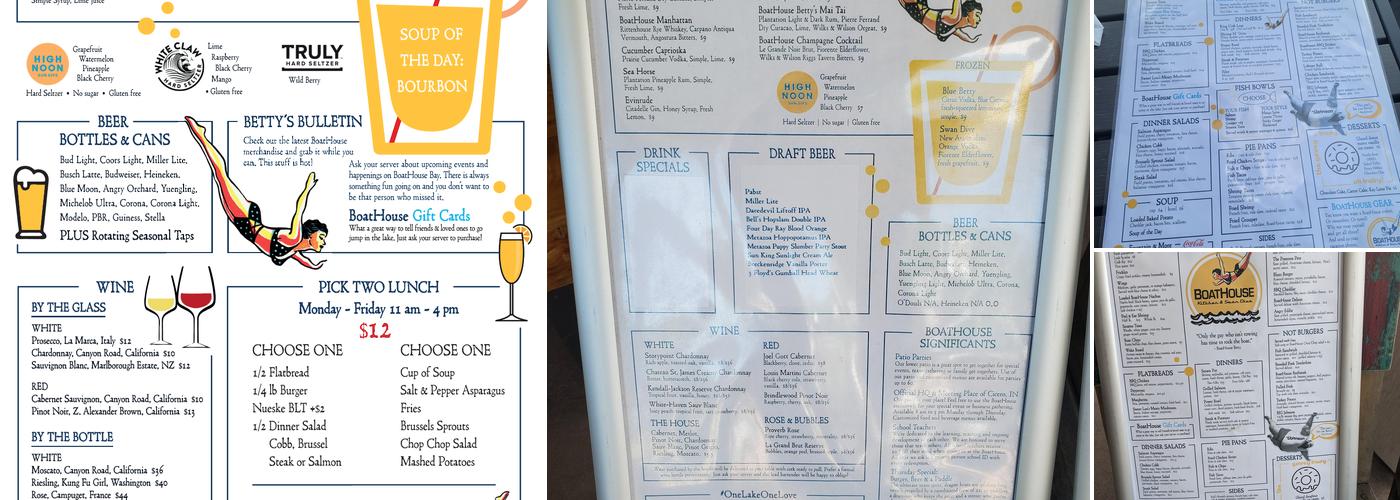 Boathouse Kitchen & Swan Dive Menu