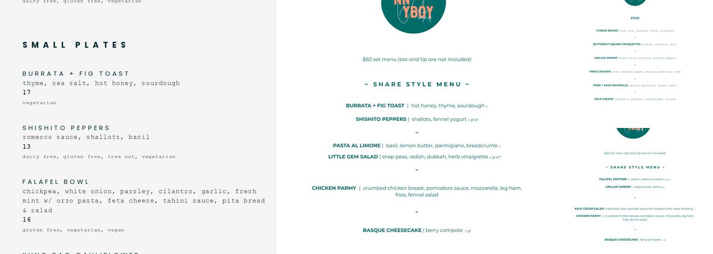 Sonnyboy Menu
