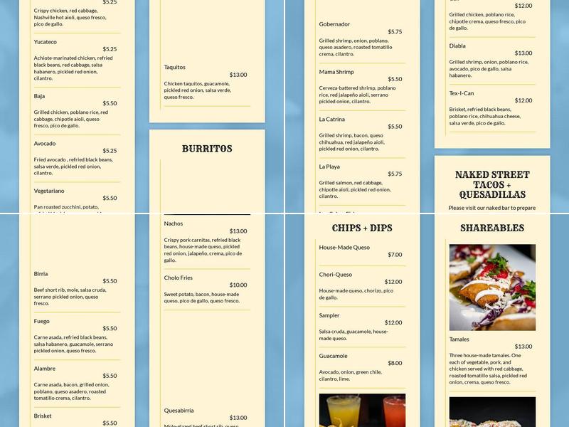 La Catrina Mexican Kitchen Menu