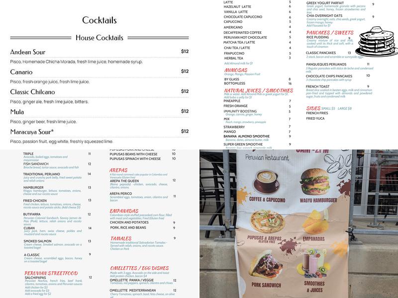 Panka Peruvian Restaurant Menu