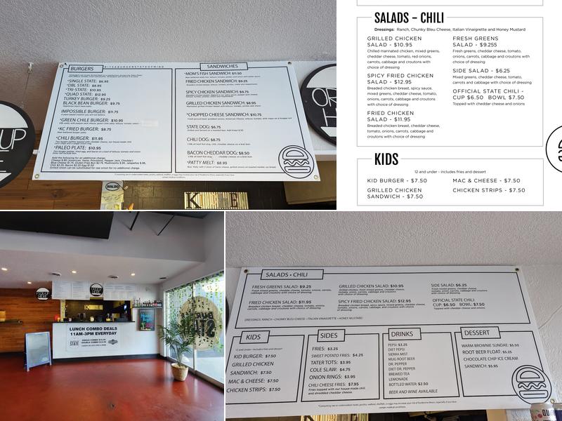 Burger State Menu