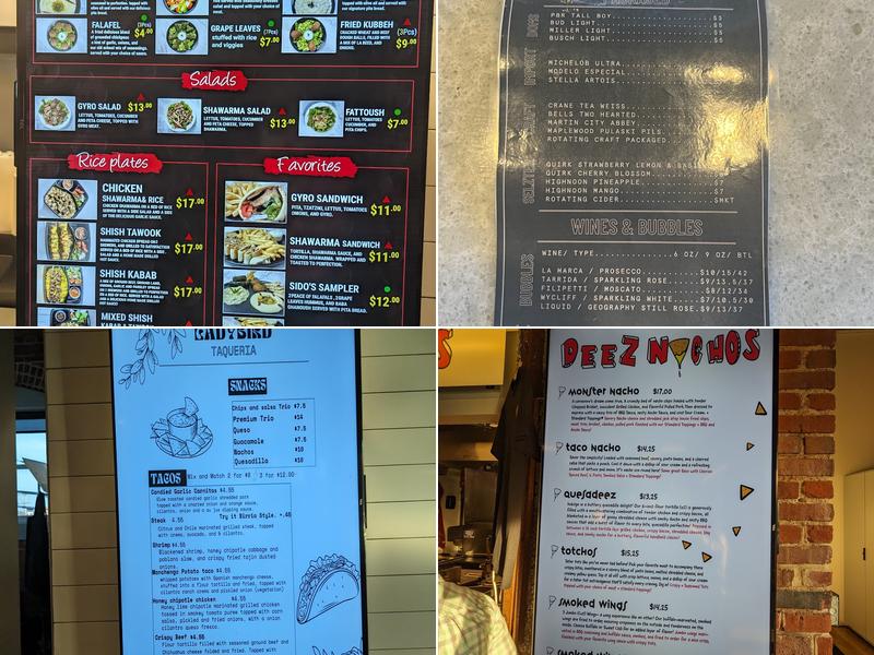 Parlor Menu
