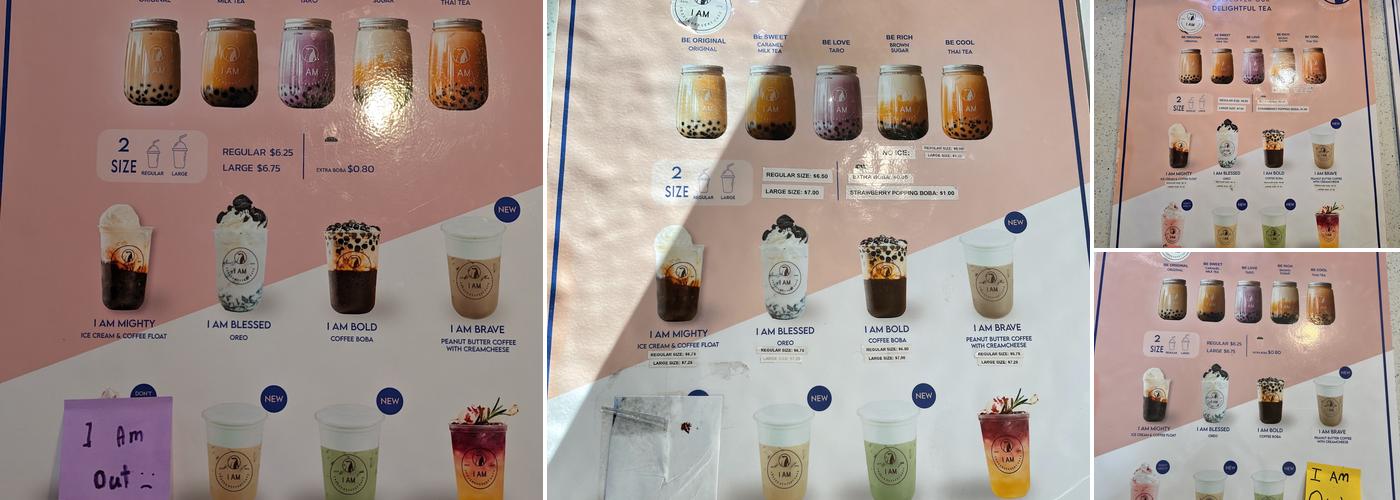 I Am Frozen Dessert Cafe Menu