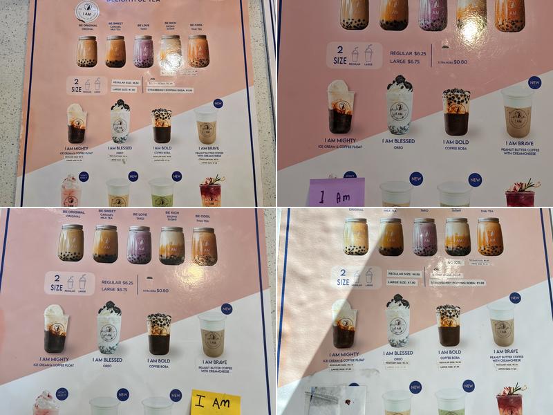 I Am Frozen Dessert Cafe Menu