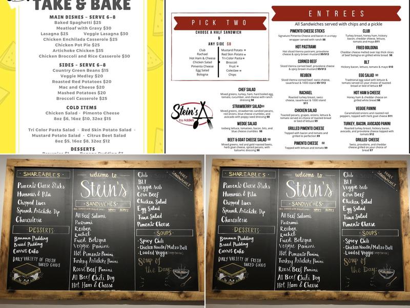 Stein’s Menu