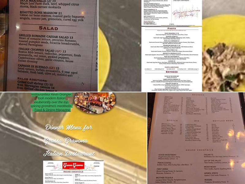 Grassa Gramma Menu