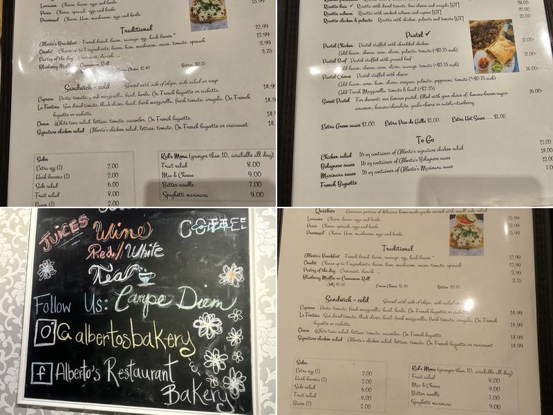 Alberto’s Menu