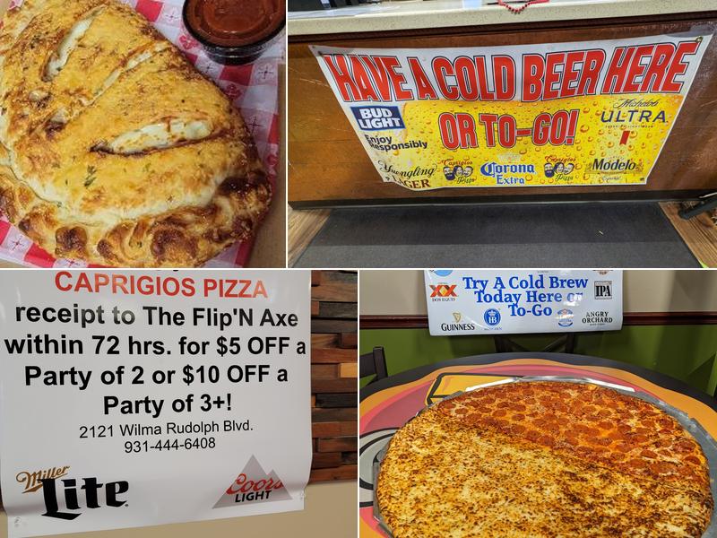 Caprigios Pizza Menu