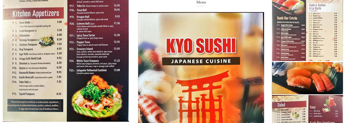 Kyo Sushi Menu