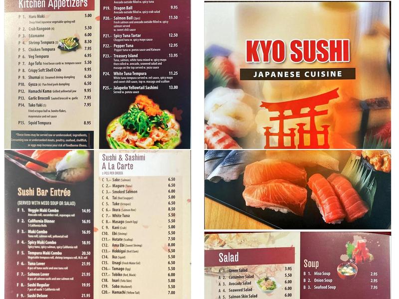 Kyo Sushi Menu
