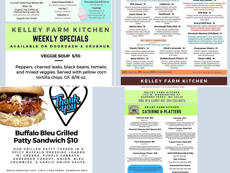 Kelley Farm Kitchen Menu