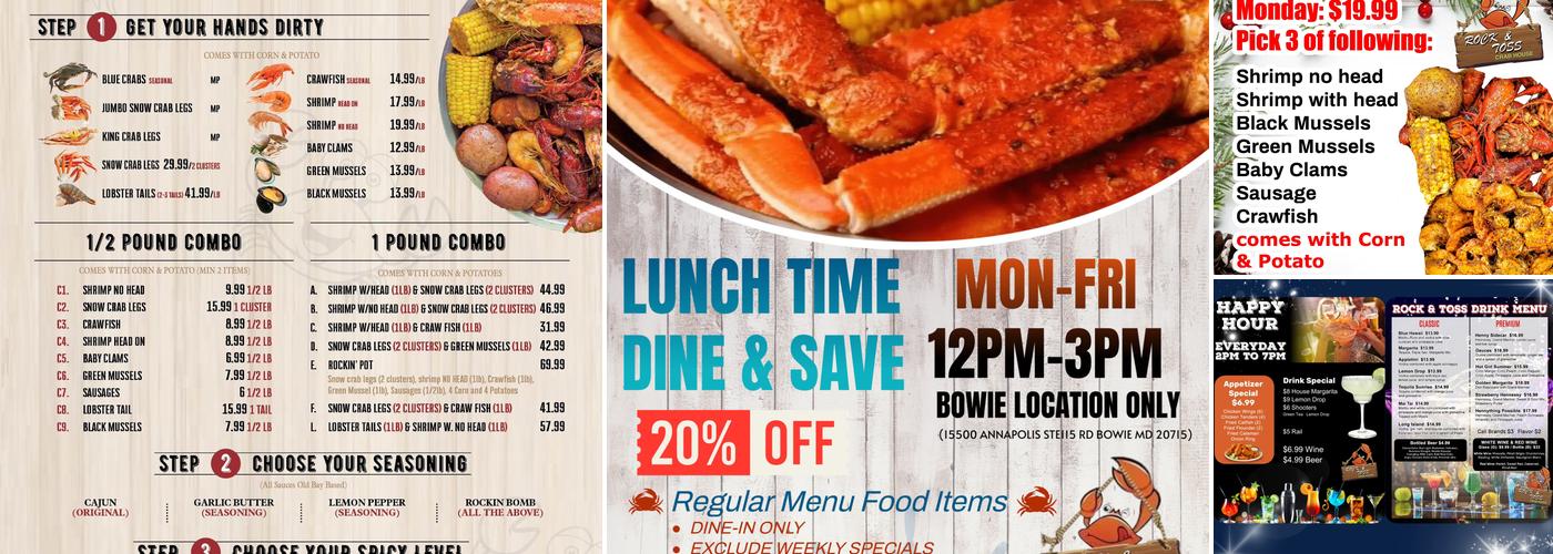 Rock & Toss Crab House Menu