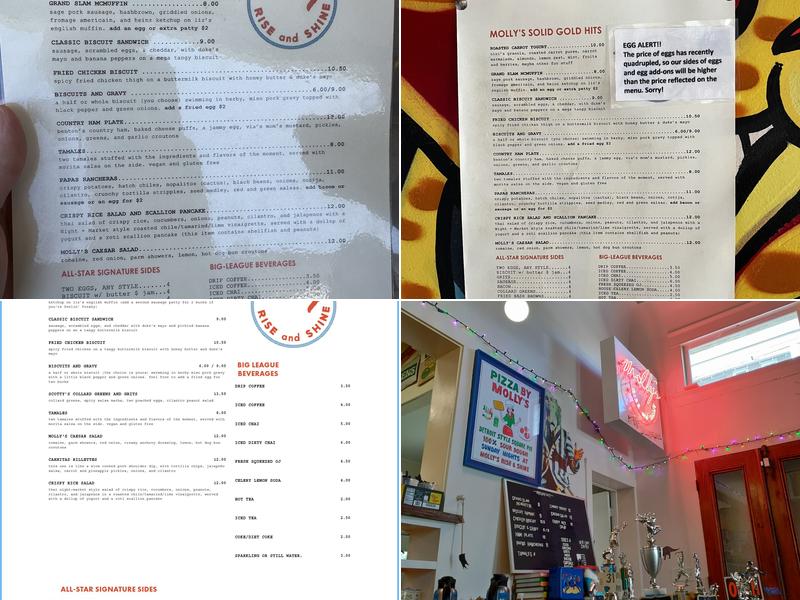 Molly's Rise and Shine Menu